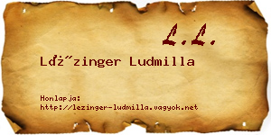 Lézinger Ludmilla névjegykártya